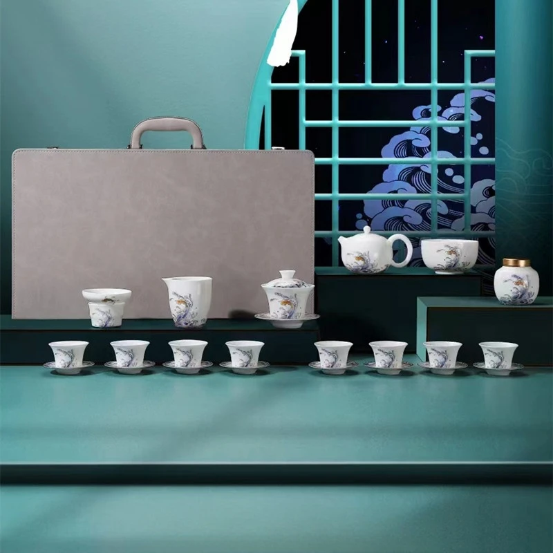 Using reduction firing process cup and saucer  upscale tea and coffee set