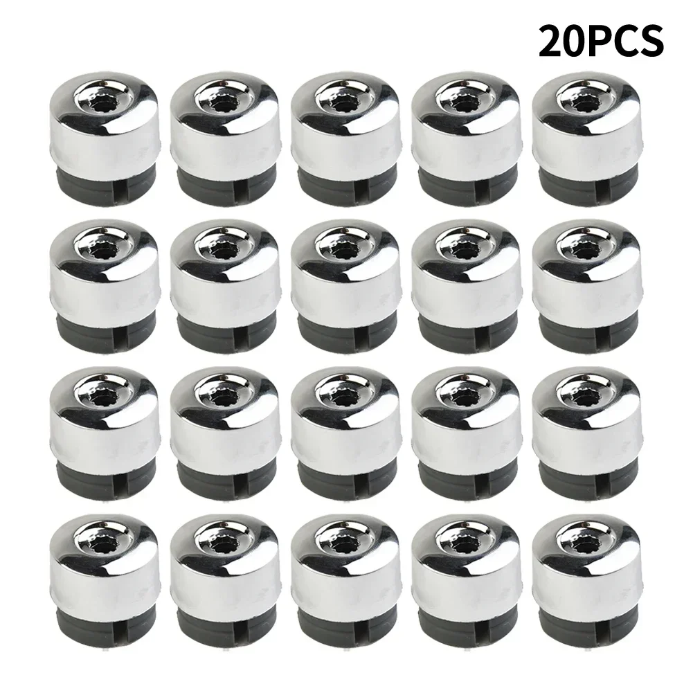 20 PCS/set Metal Electroplated Silver Car Tire Screw Cover Tire Screw Cap For Touareg Q7 Protect Your Tire From Leakage