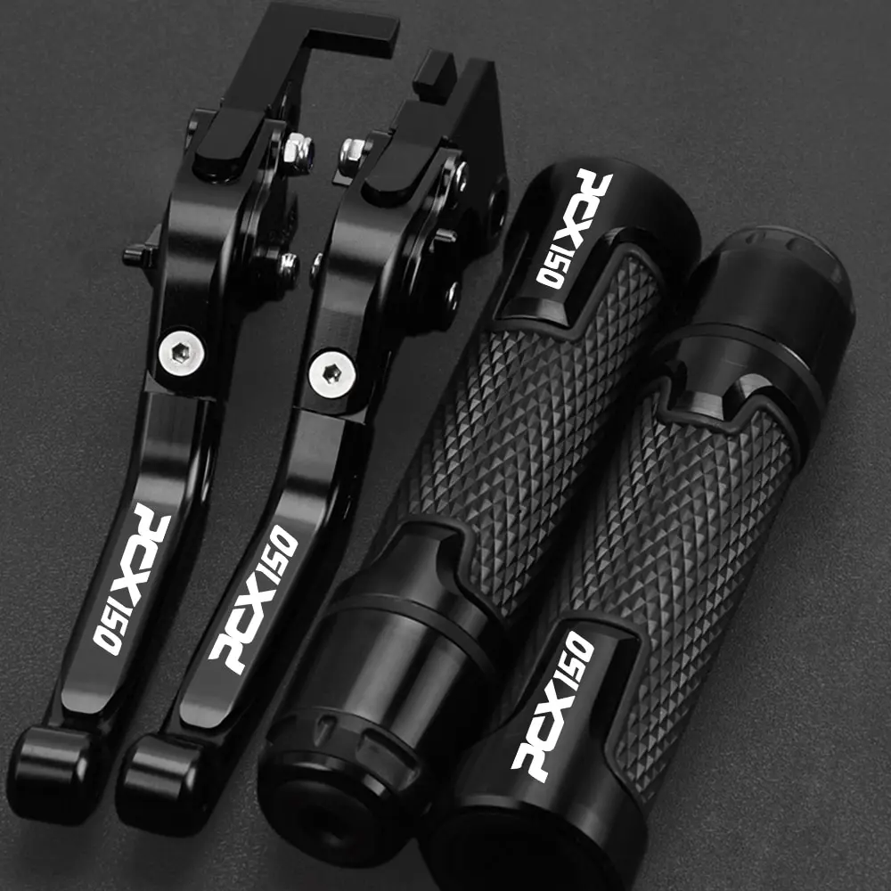 Motorcycle Aluminum Adjustable 2023 Brake Clutch Levers Handlebar Grips Ends FOR HONDA PCX150 PCX 150 2022 2021 2020 2019 2018