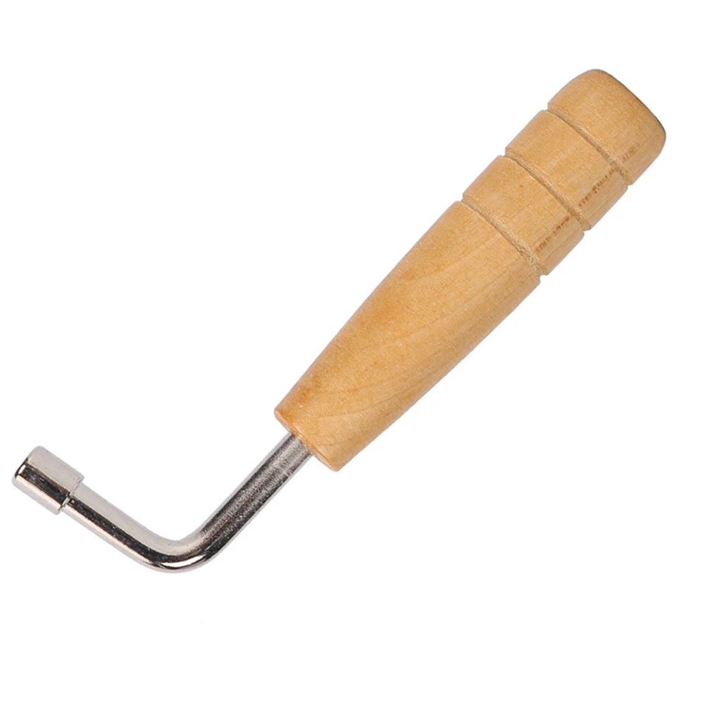 Lyre Harp Tuning Wrench Tuner Lever Lyre Tuner Adjustment Tool Wooden Handle L-shape Square Wrench Lyre Repair Tools