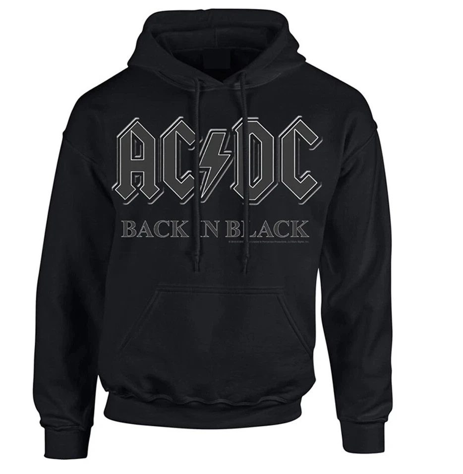 AC DC Rock Band Graphic مطبوعة للرجال والنساء هوديس دافئ فضفاض للملابس عصرية فاخرة للخريف والشتاء