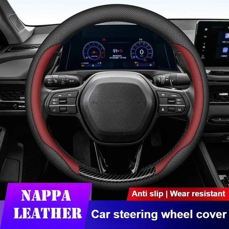 Universal Car Steering Wheel Cover Leather Steering Wheel Covers Car Interior Accessories 38cm O/D Type Non Slip Steering Covers