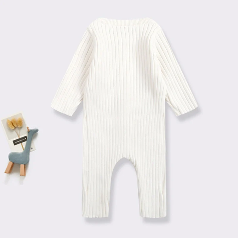 2024 New Autumn Korean Style Climbing Suit Toddler Baby Boys Girl Knitted Romper Infant Baby Jumpsuit 0-24M Baby Clothing