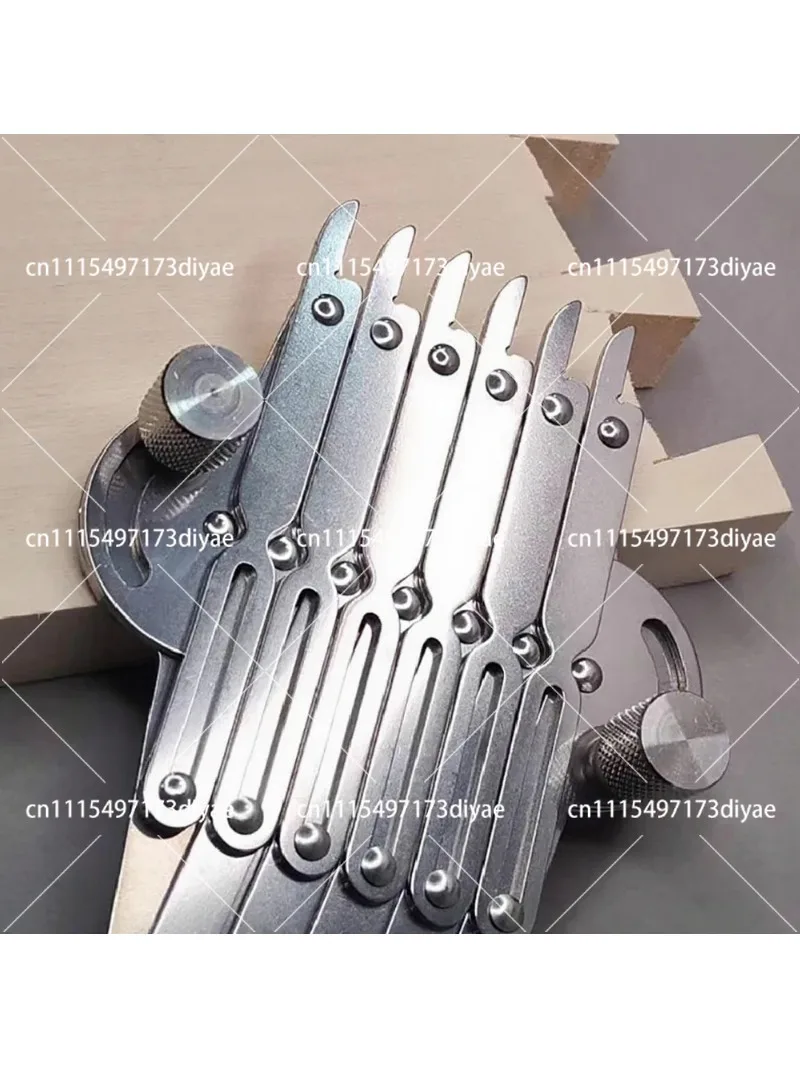 5-Way Layout Ruler for Woodworking, Manual Dovetail Marker, Equal Space Divider Tool, 45-305mm Range Precision Marking Gauge