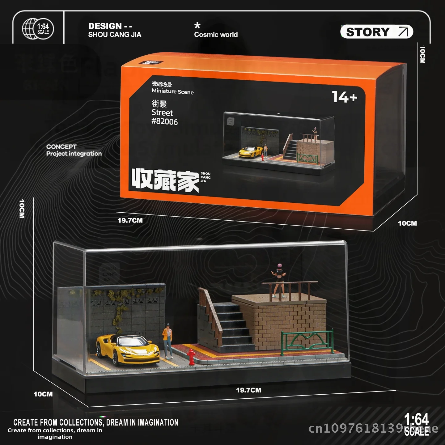 

1:64 масштабная модель лестницы, парковка, микро сцена, автомобильный дисплей, украшение, подарок, реалистичный пейзаж, строительная игрушка