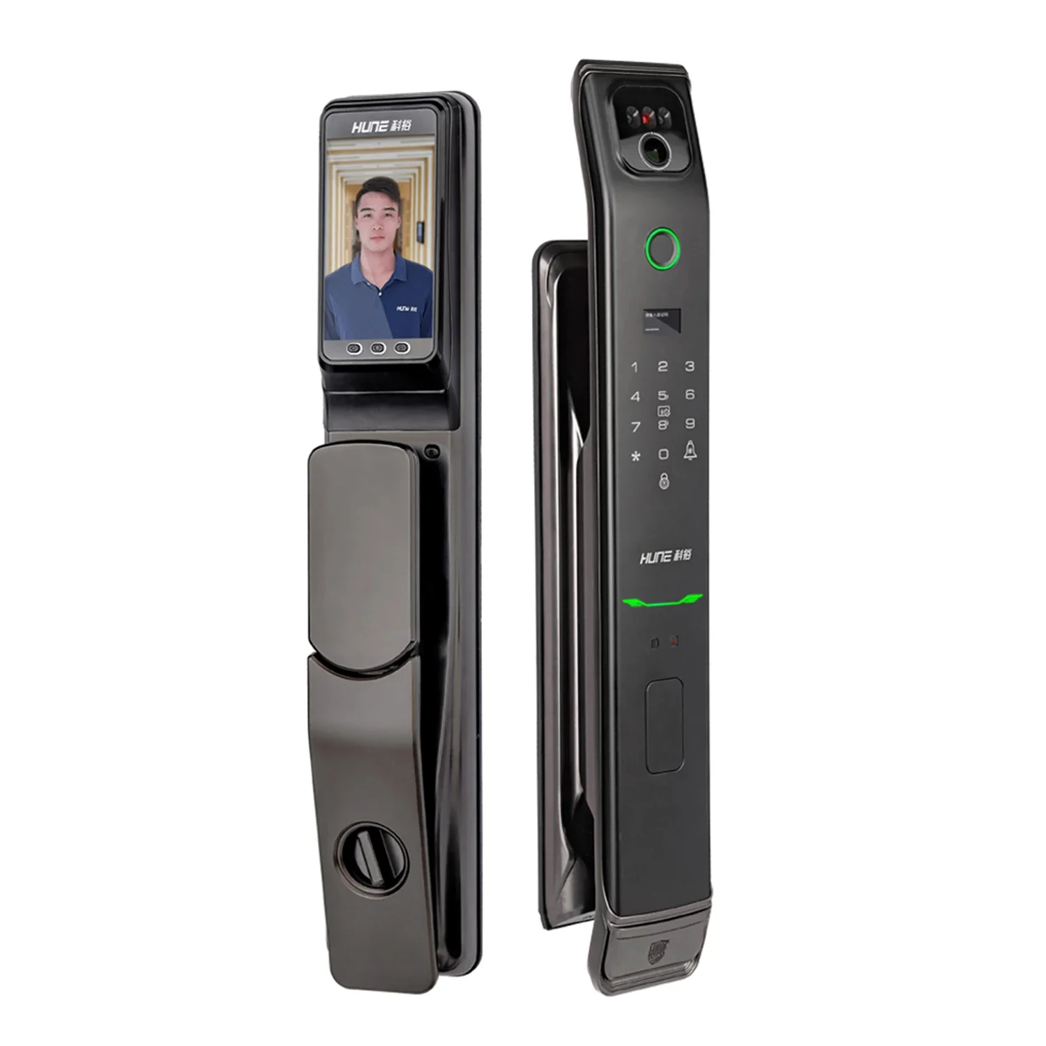 

007 HUNE Wholesale Price Smart Lock WIFI APP Control Fingerprint Keyless Unlocking Tuya Smart Door Locks For Wooden Door