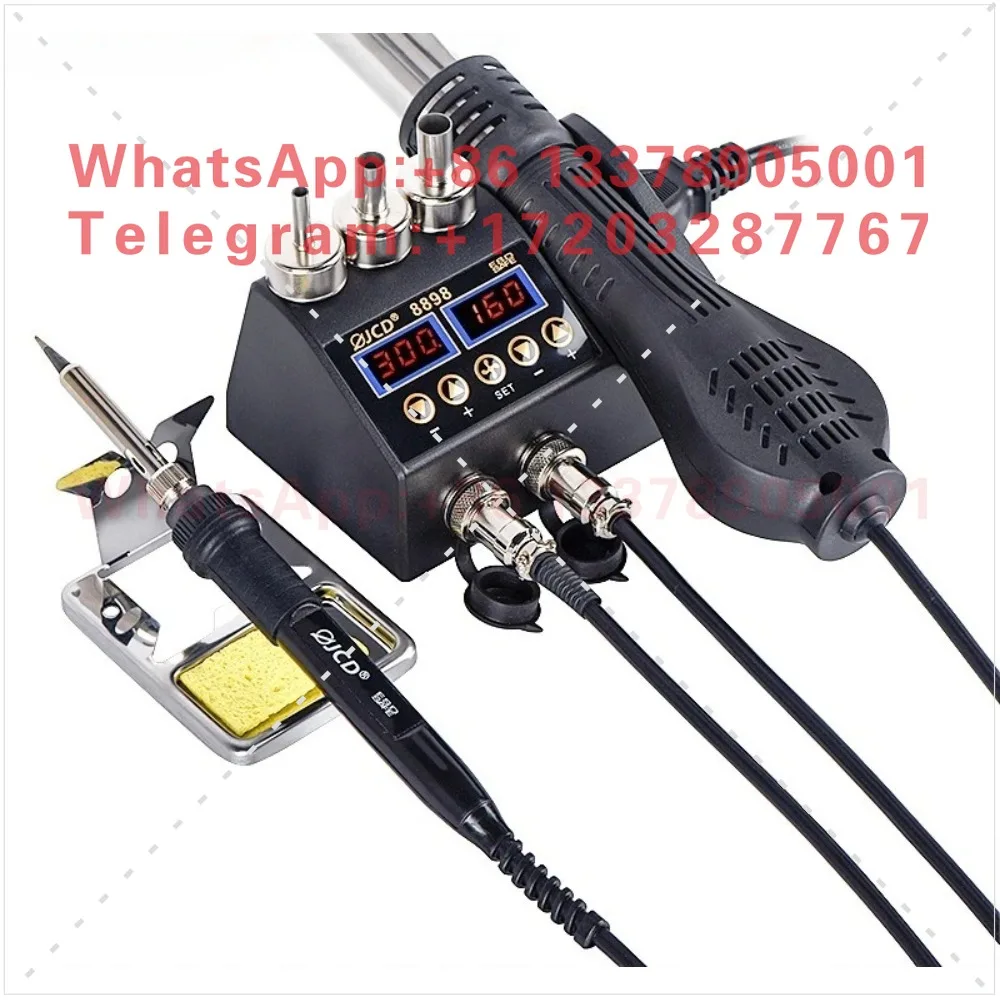 2 in 1 750W Soldering Station LCD Digital display welding rework station for cell-phone BGA SMD PCB IC Repair solder tools 8898