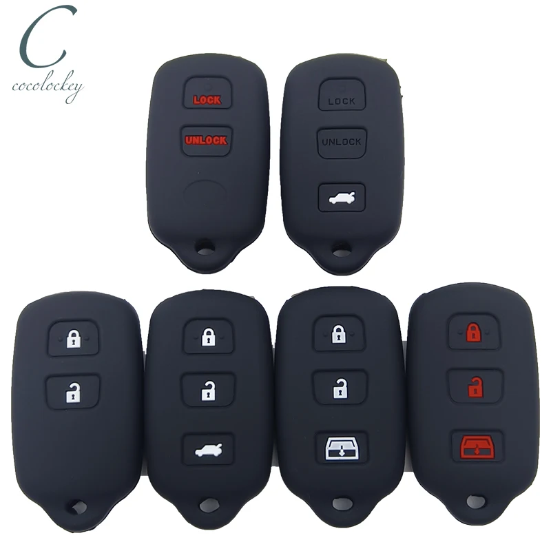 

Cocolockey Silicone Car Key Cover Case Holder Fit for 1999-2009 Toyota 4Runner Camry Corolla Solara 2 3B Keyless Enter For Car