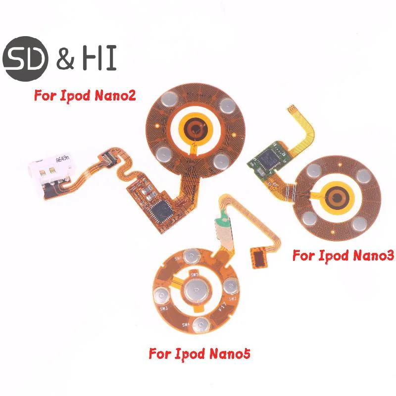 Rueda de clic con cinta de cable flexible para IPod Nano 2 2nd 3 3rd 5 5th Accesorios