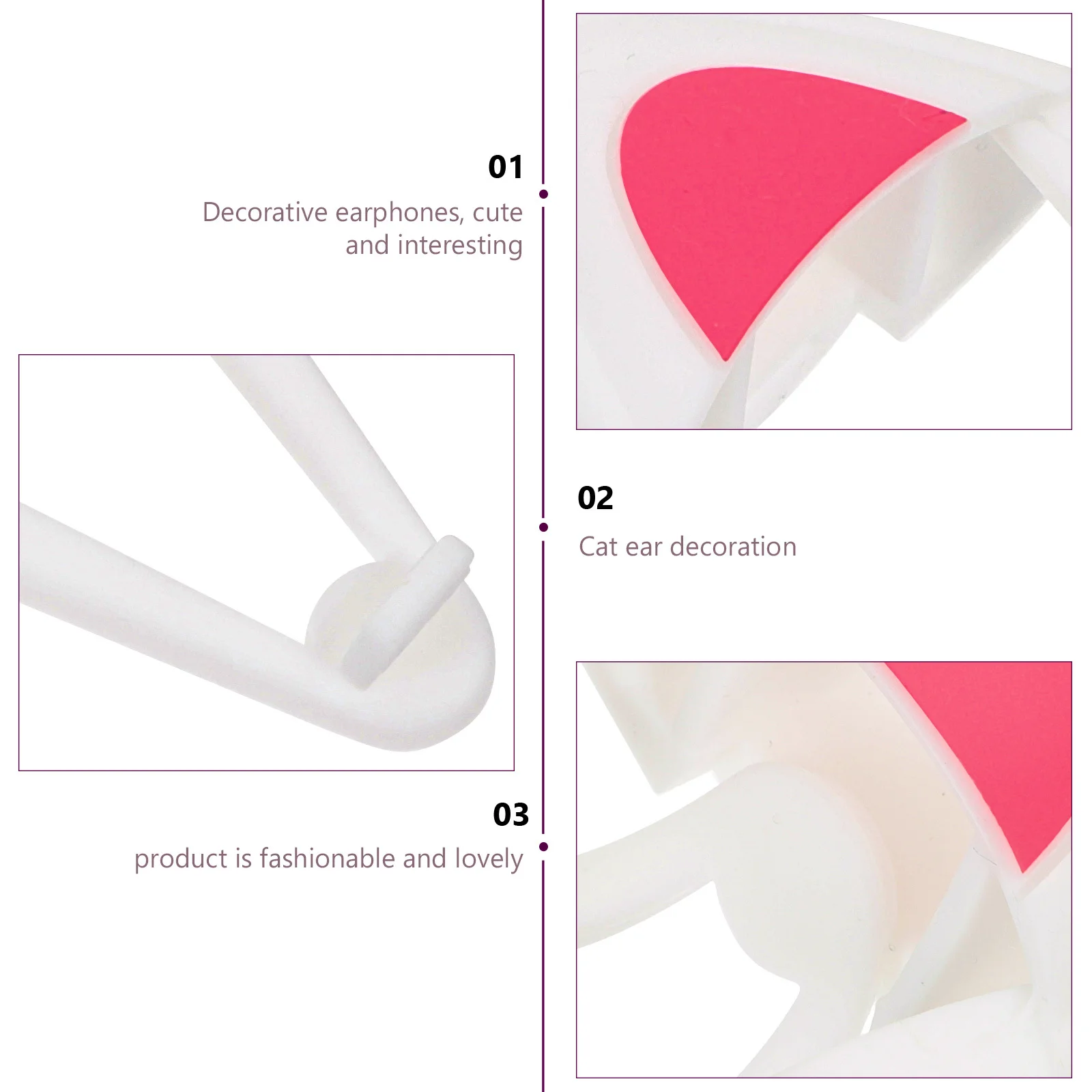 

1 Pair Cartoon Cat Ear Design Silicone Headset Ornaments For Headphone Accessories Portable Audio Video Devices Cat Ear Shaped