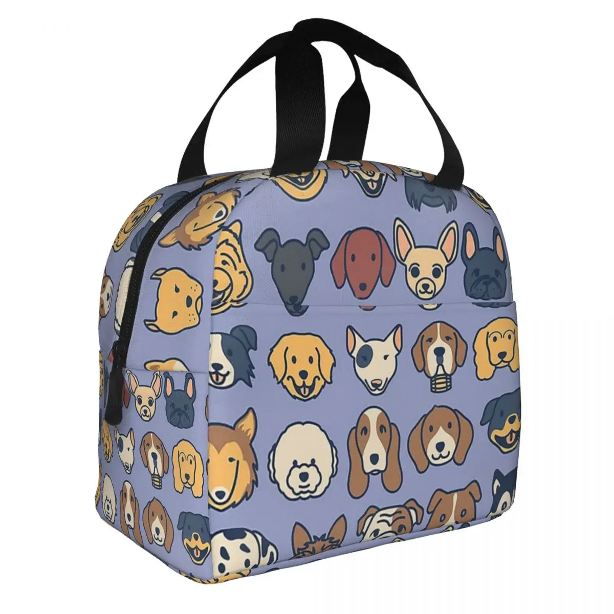 Lunch Bags for Women Kids Doggos Pug Insulated Cooler Bags Waterproof School Bulldog Dog Animals Canvas Lunch Box Bento Pouch