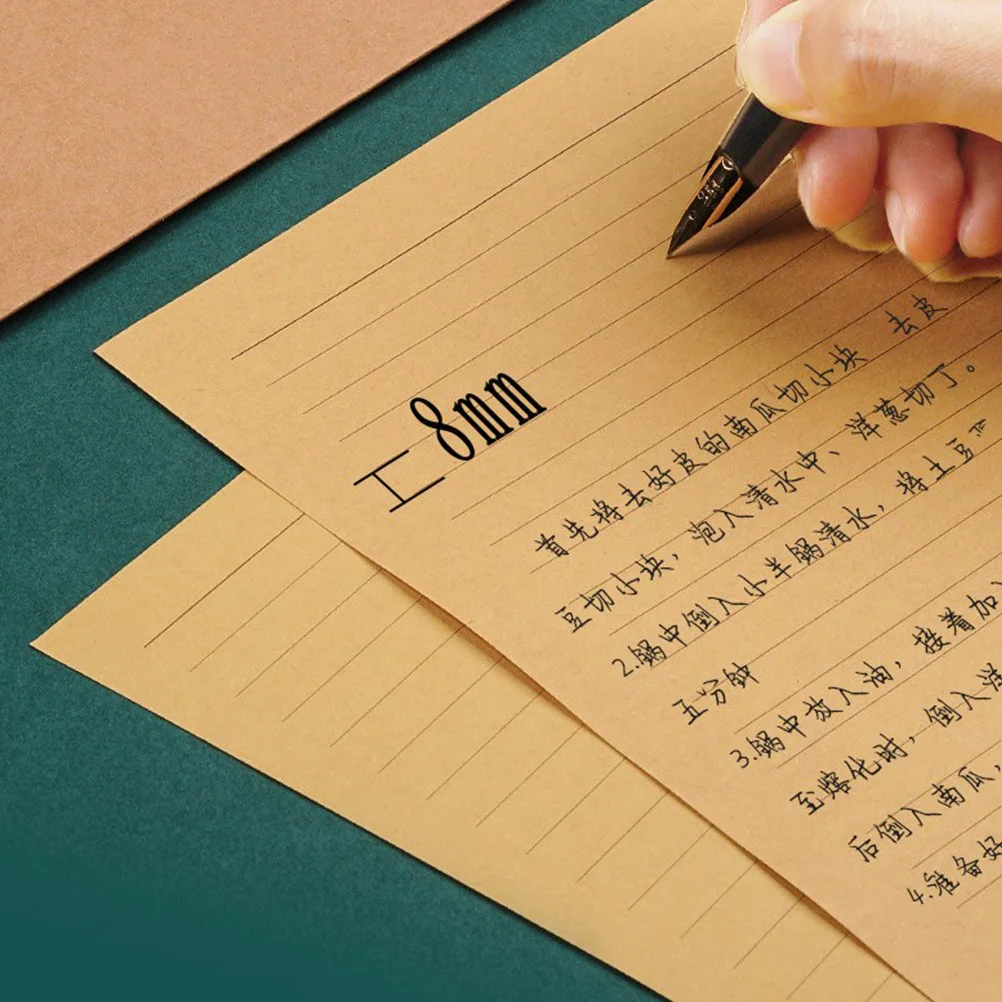 Perlengkapan Alat Tulis Surat Kraft Gaya Vintage untuk Catatan, Kartu Ucapan, Kertas Surat Kraft Retro