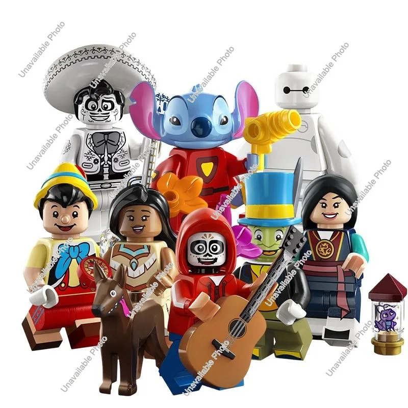 Bloques de construcción de dibujos animados de Disney, Mickey, Jiminy, Pinocho, MINI figuras de bloques de construcción, regalos para niños, juguetes de ladrillos de ensamblaje