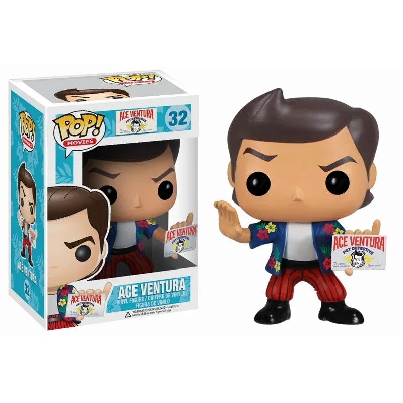 FUNKO POP  Pop Movies Vinyl Figures 32#ACE VENTURA Collection Action Toys for Kids Best Gift