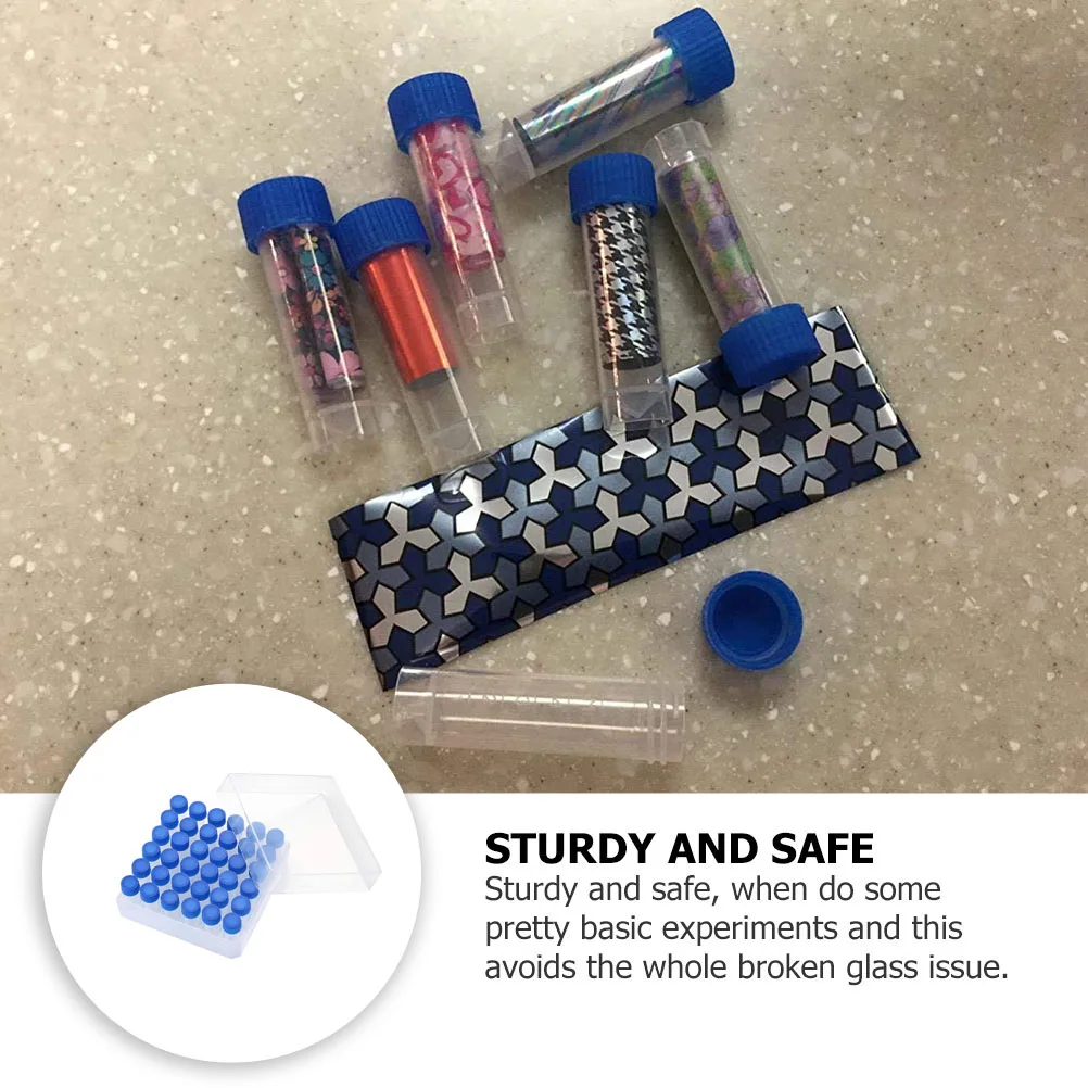 

5 Ml Small Freezing Sample Tube Screw Caps Tubes Plastic Bottle Storage Blue Pp