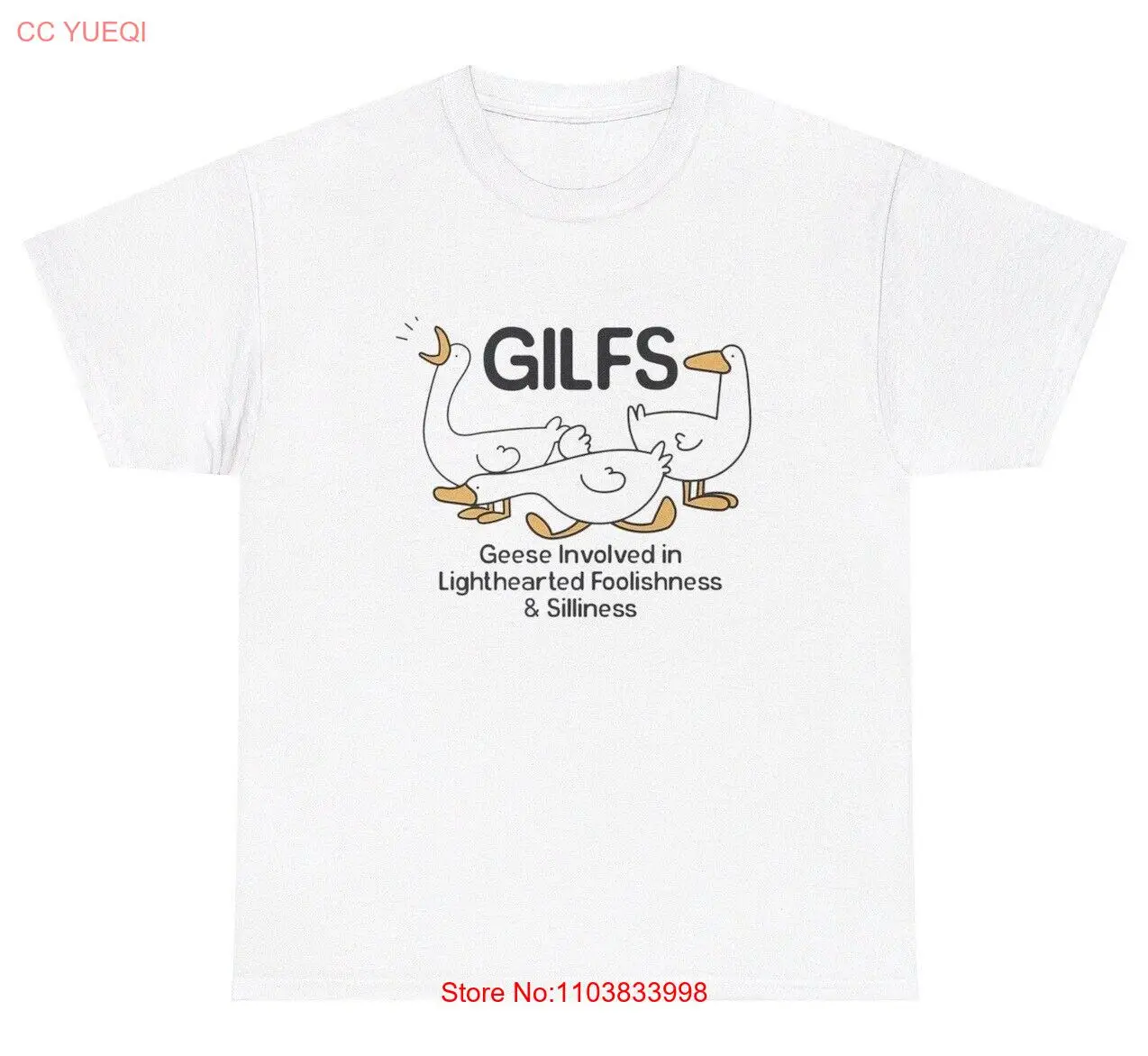 GILFS Geese Involved In Foolishness T Shirt Funny Goose Inappropriate Gift Tee