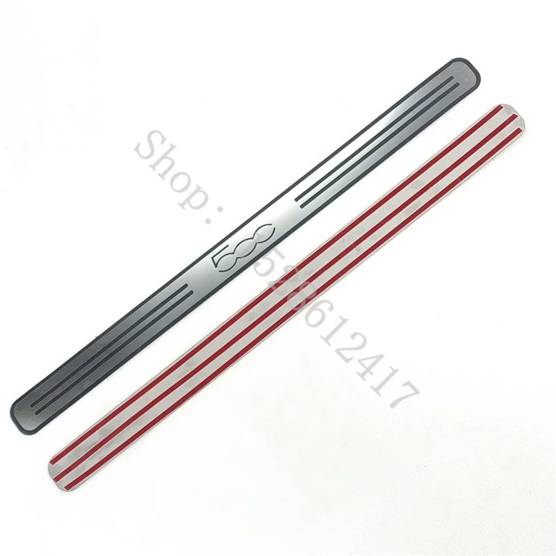 

For Fiat 500 500C 500X 500L 2010-2024 Car Accessories Door sill scuff plates thresholds protector car Stickers Welcome Pedal