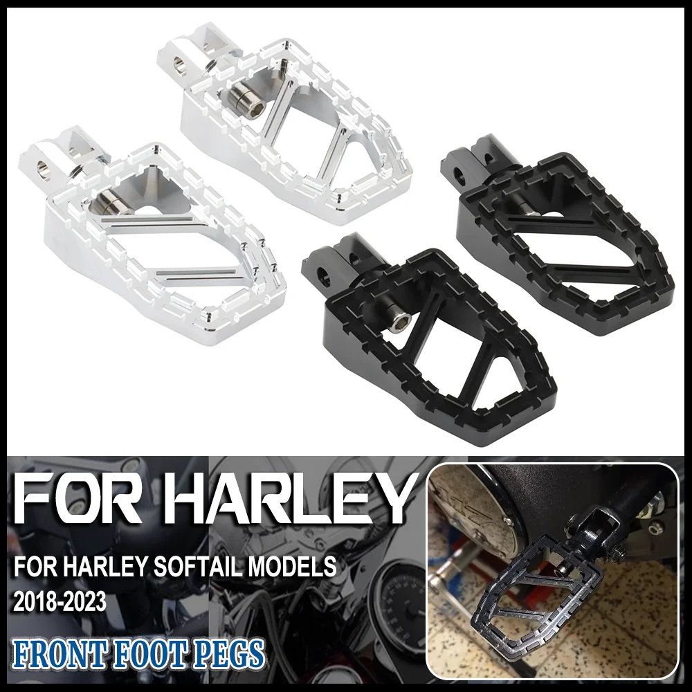 

Riot Footrest Pedal Front Foot Pegs For Harley Softail FLDE Deluxe FLHC Heritage Classic FLSB Sport Glide FXBR Breakout 18-2023