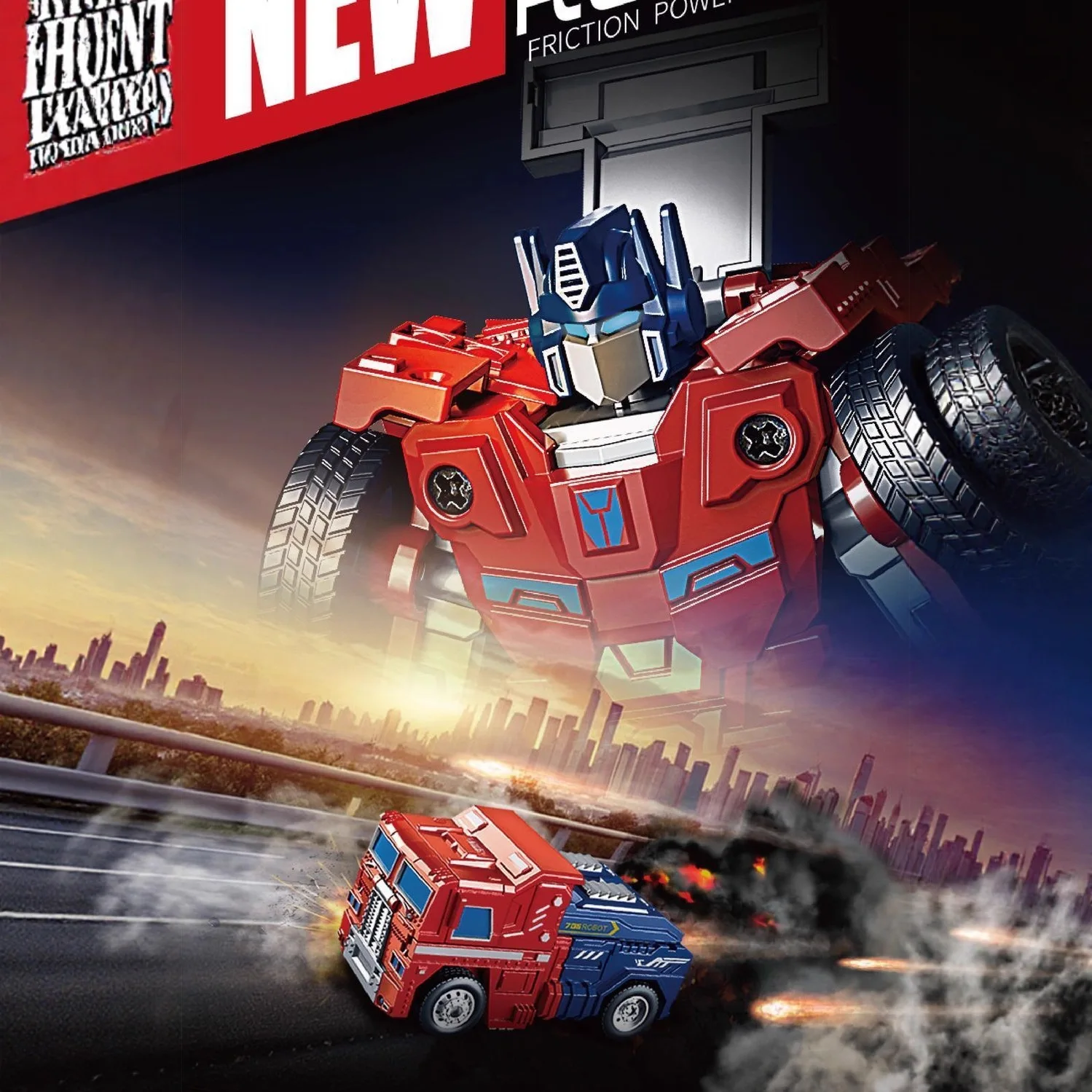 Children's transformable car toys, baby truck, mecha, robot, Police officer model, educational boy,Children's transformable toys