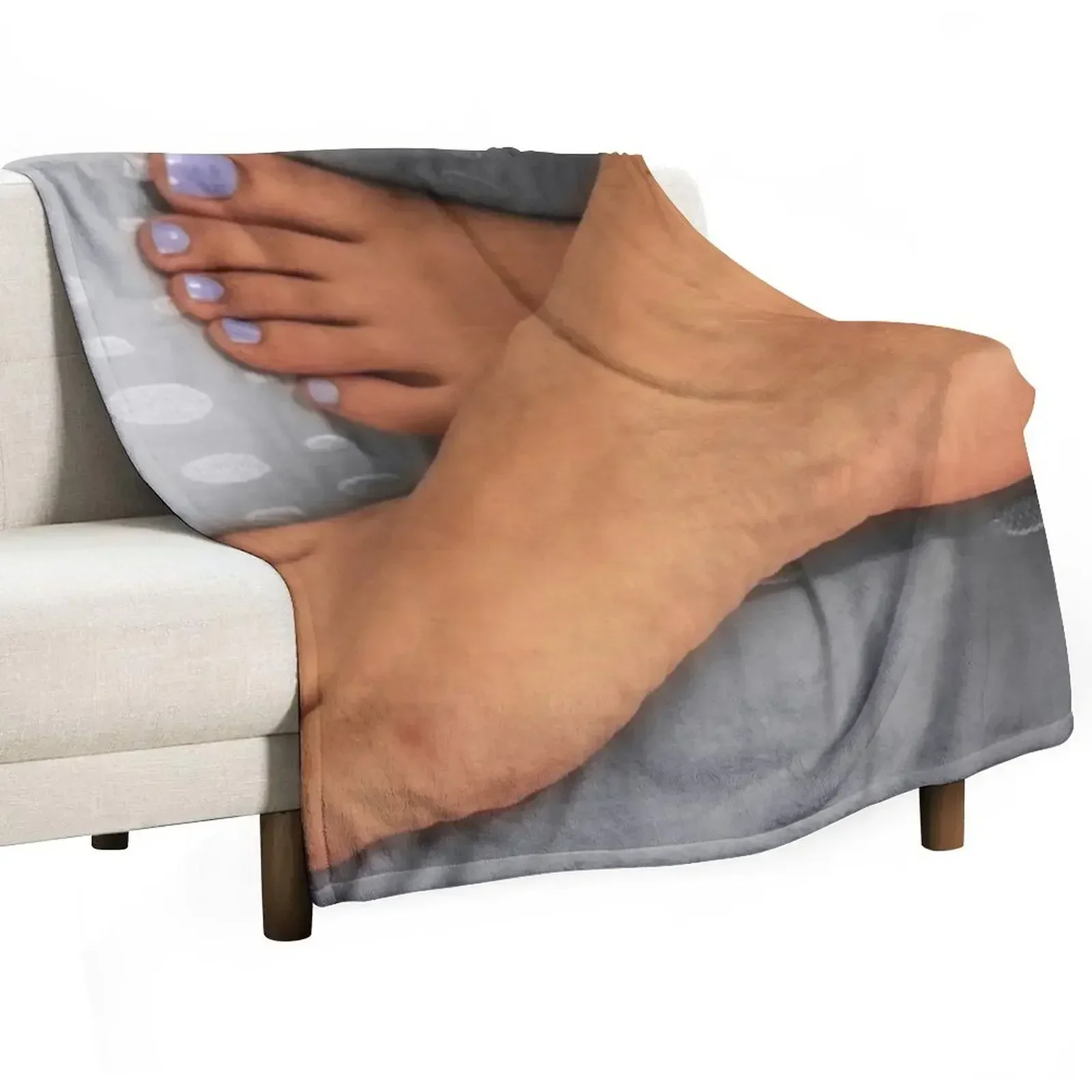 

Cassie Lee #4 Bed Resting Feet (Partial Color Variant) Throw Blanket Versatile Cozy Throw Blanket for All Occasions