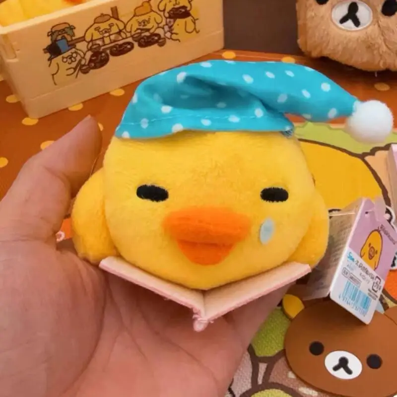 Rilakkuma Cute Good Night Nightcap Read Books Shed Tears Kiiroitori Plush Toy Desk Ornament Decoration Girl's Birthday Gift
