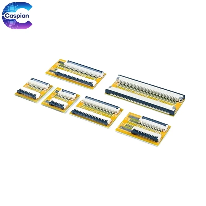 2PCS 1.0mm Pitch FPC FFC Extension Board Flexible Flat Cable Connector 6-50 Pin 6/8/10/12/14/20/30/40/50Pin