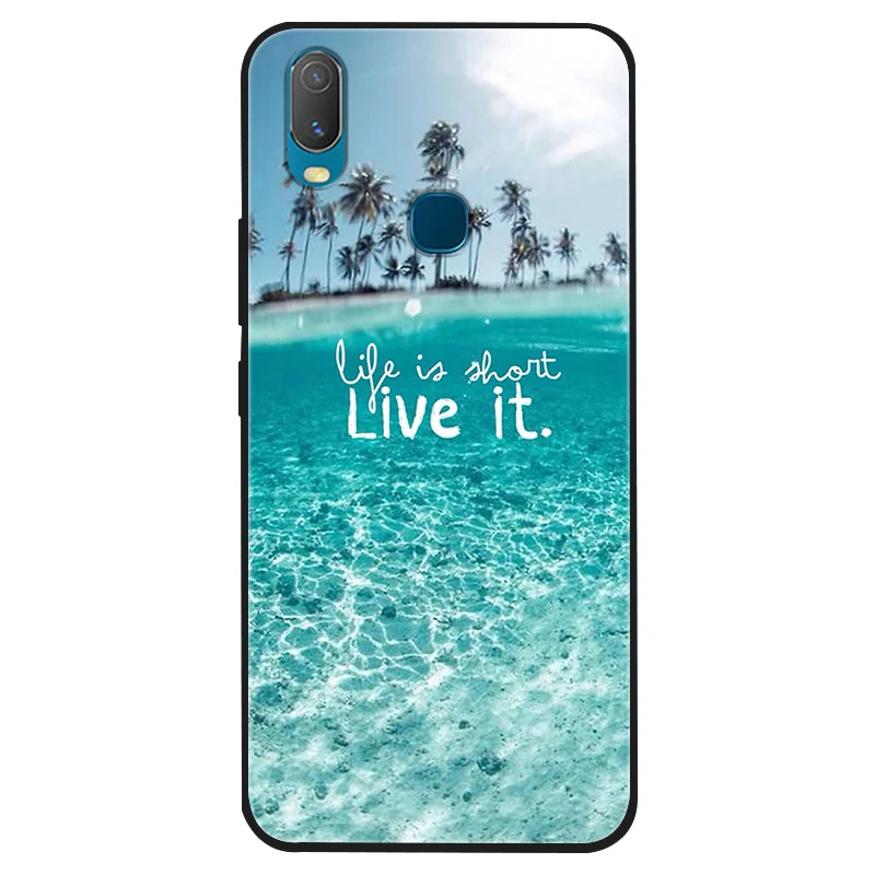 Case For Vivo Y11 2019 Case Black Soft Silicon Phone Cover Back Coque For Vivo 1906 Y11 2019 VIVOY11 Y 11 Case TPU Fundas Capa