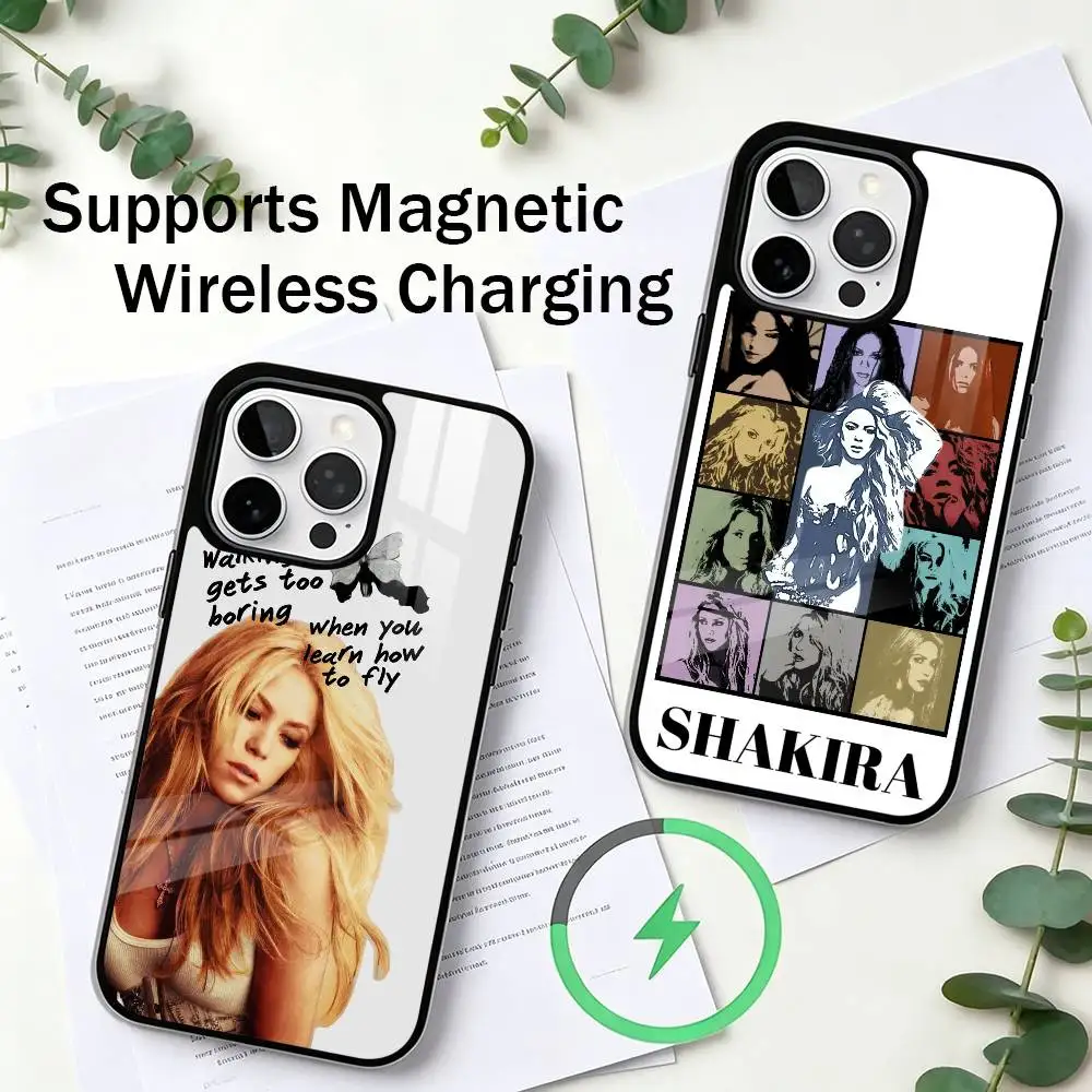 Funda para Teléfono Hot Singer S-Shakira Dai Dai para iPhone 17, 16, 15, 14, 13, 12, 11 Plus, Pro, Permite Carga Inalámbrica Magnética