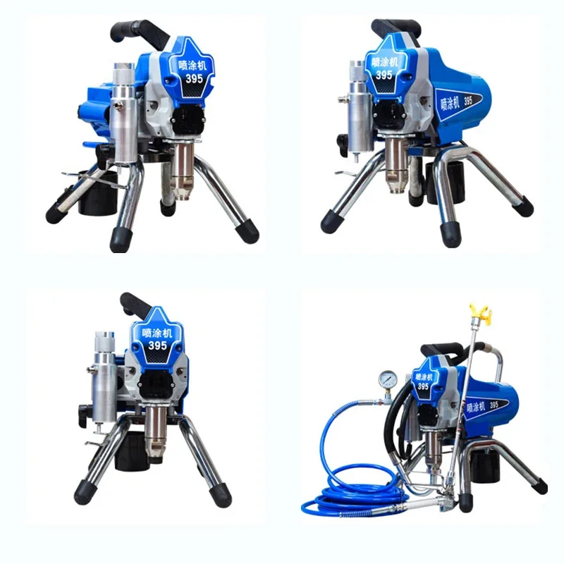 395/450 Mechanical High Pressure Airless Spraying Machine 220V/1500W/2200W Latex Paint Coating Paint Spraying Tools