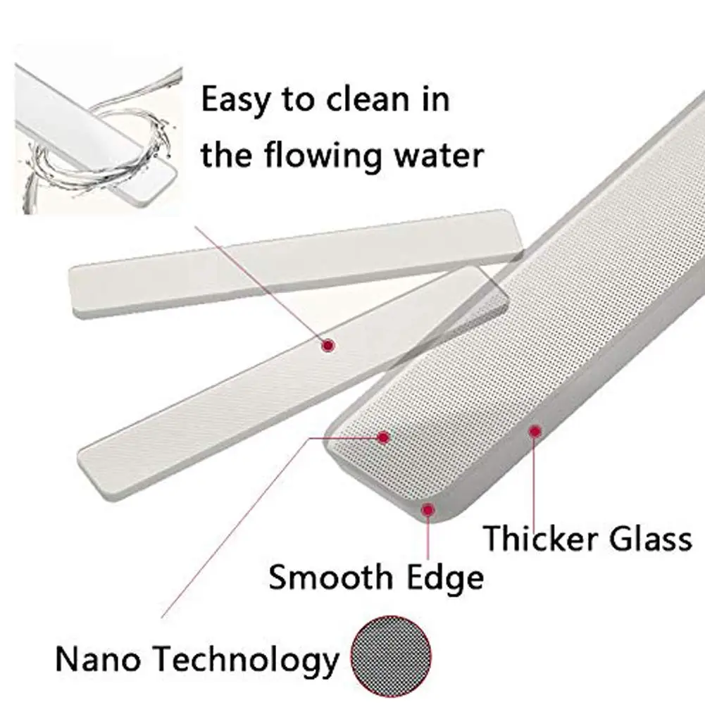 1/2/4PCS Nano Glass Nail File Crystal Nail Shiner Buffer Polisher with Case for Natural Nails Professional Manicure