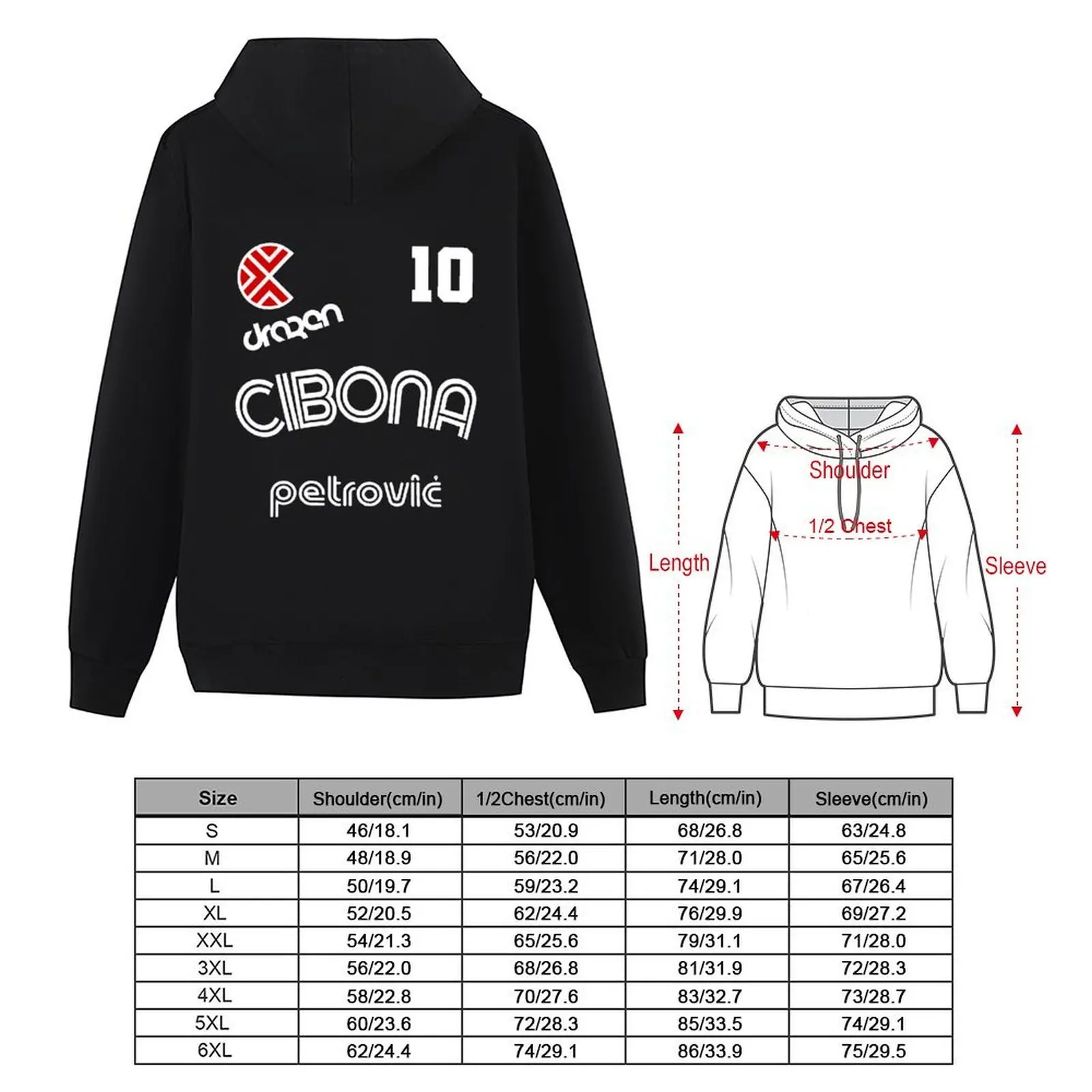 Drazen Petrovic ريترو كرواتيا كرة السلة جيرسي هوديي بلوزة ملابس للرجال النمط الكوري ملابس الخريف منتجات جديدة الرجال هوديي