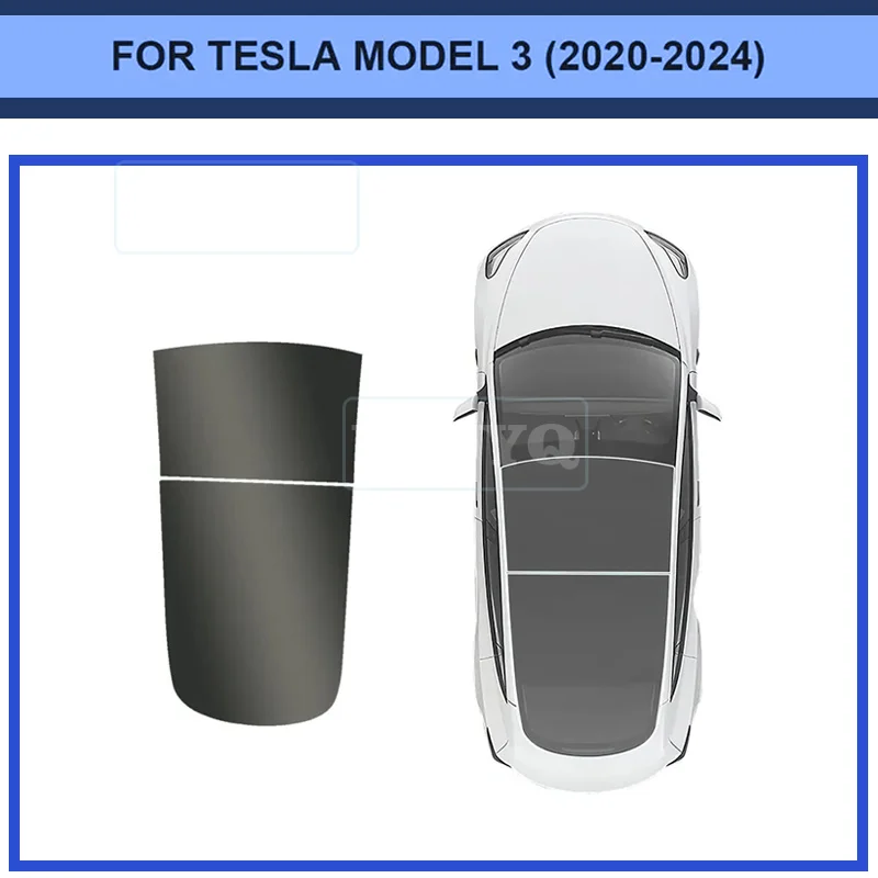 テスラ-モデル3-2020-2021-2022-2023-ハイランド-2024-2025-車用-ppf-tpu-アイスアーマー-プレカット-サンルーフ保護フィルム-断熱