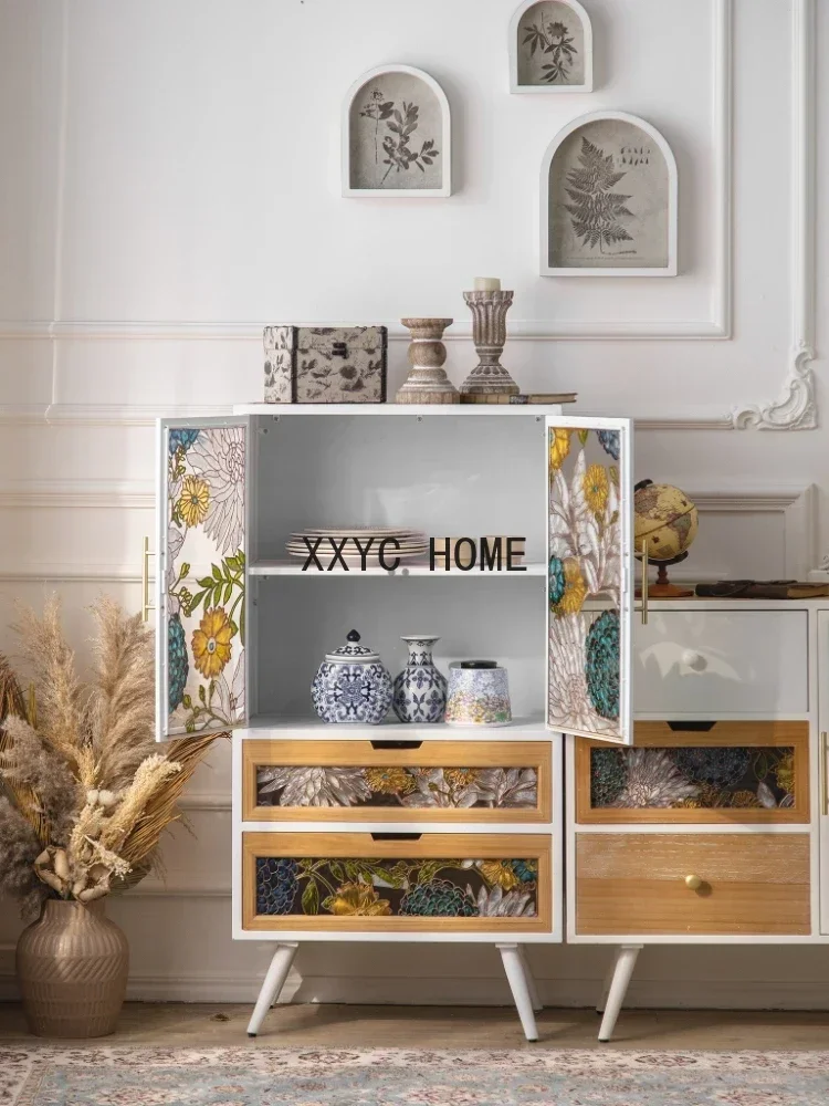 Sideboard Storage Rack Industrial Style Entrance Cabinet Living Room Wine Cabinet Locker