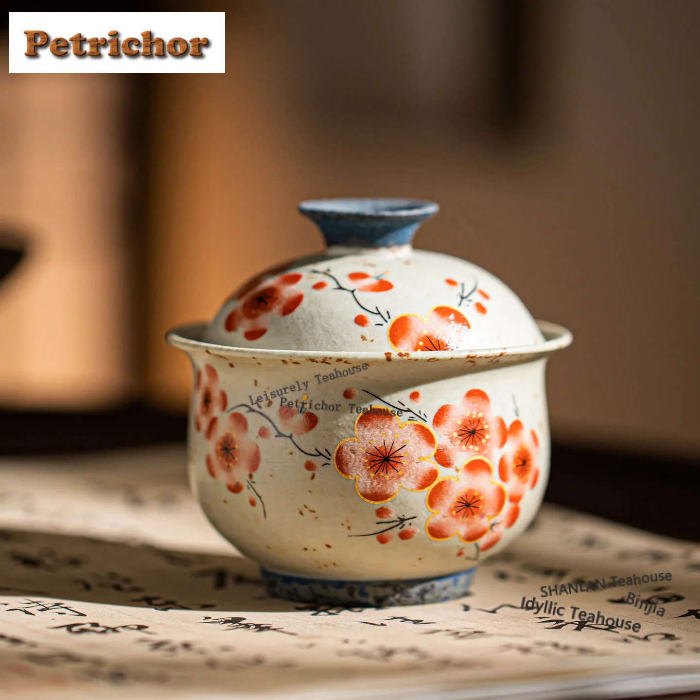 

Сине-белая винтажная чайная чаша Гайвань с крышкой, чайник-терриен Саньцай, чаша для заваривания чая, подарки для кафе и рукоделия