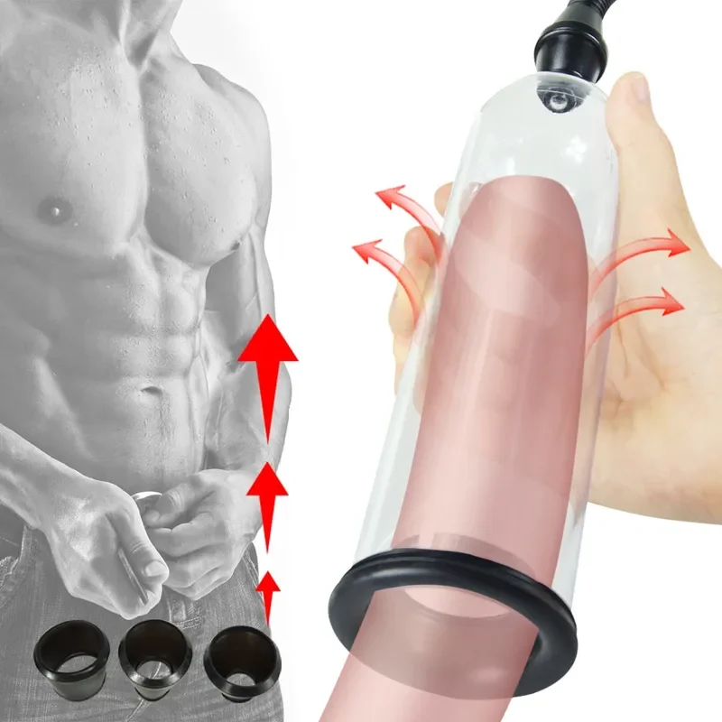 Penis Pump Powerful Training For Enlargement Time Lapse Dilator Cock Exercise Pump Eyeglasses Coach Adult