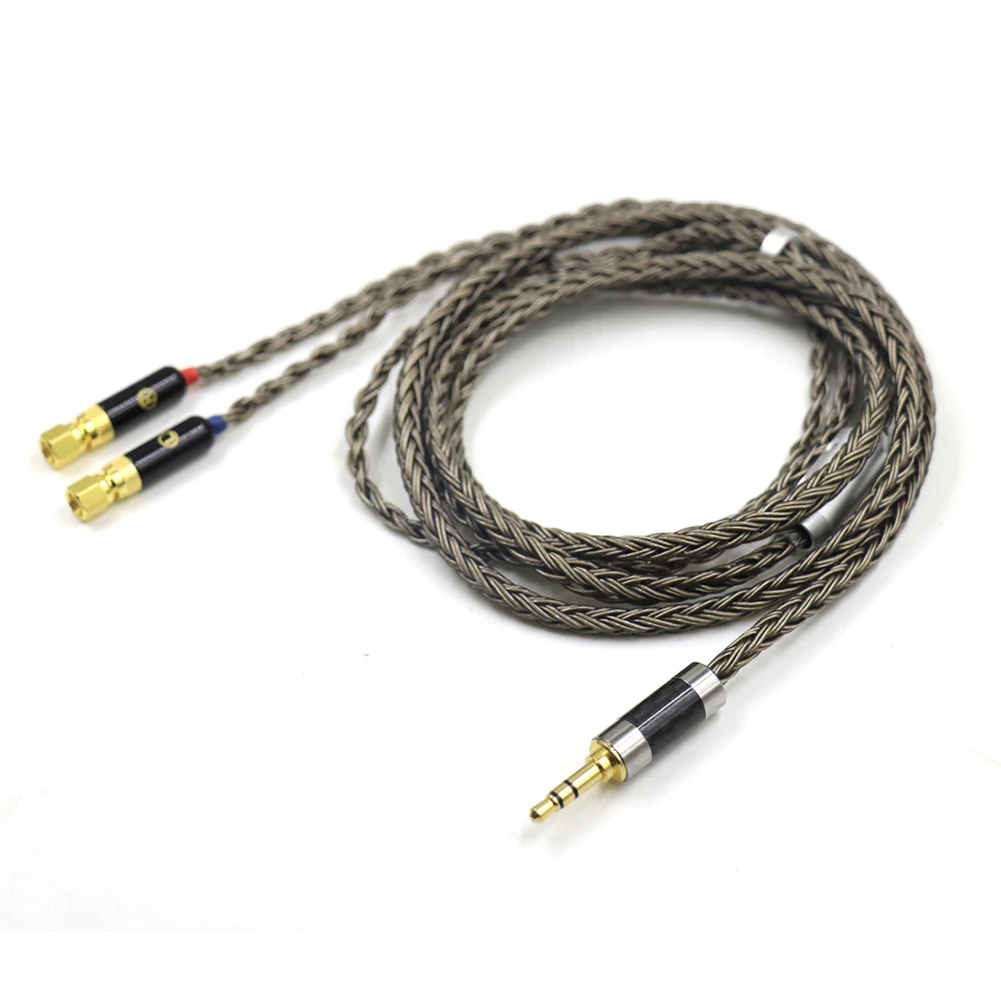 Haldane Gun-Color 16core High-end Silver Plated Headphone Replace Upgrade Cable for HE400 HE5 HE6 HE300 HE560 HE4 HE500 Earphone