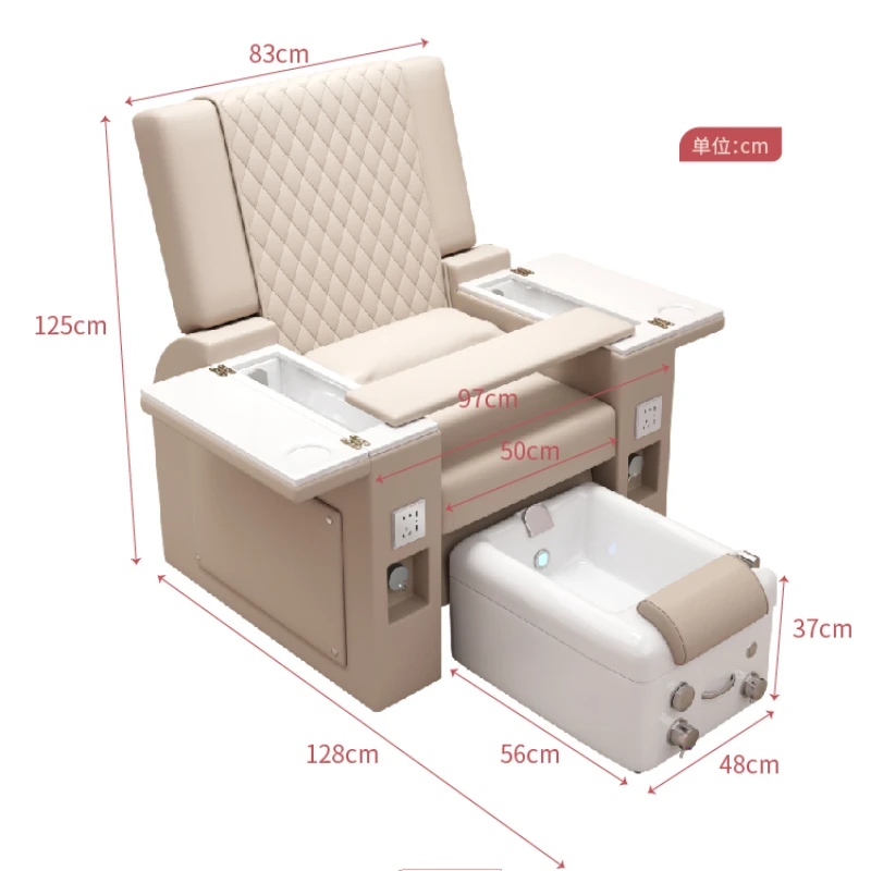 Professional Manicure Pedicure Chair Spa Luxury Massager Cosmetology Beauty Chair Electric Adjust Silla Podologica Furniture ZT