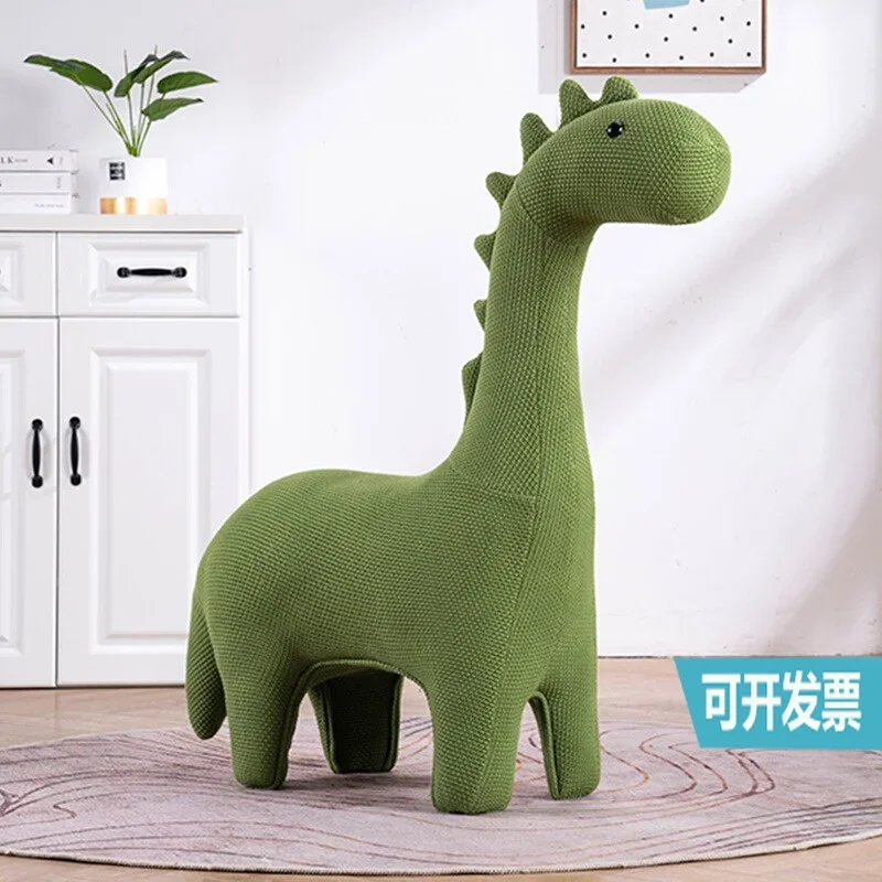 Children's knitted dinosaur sofa chair cartoon animal chair giraffe