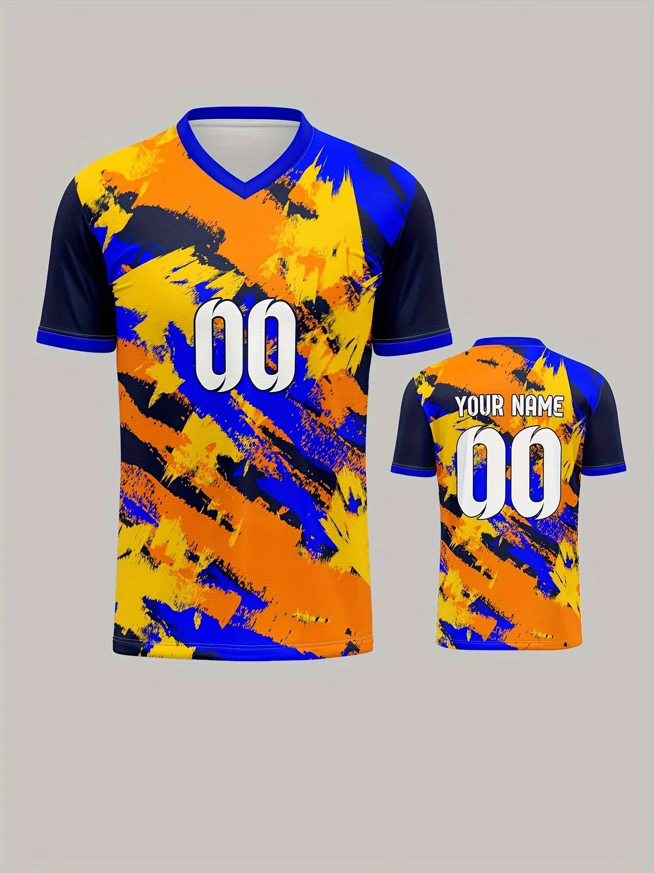 Camisa Personalizada Camuflada para Homens e Mulheres, Camiseta Esportiva com Nome e Número da Equipe 00, Design Camo, Tecido Macio e Respirável