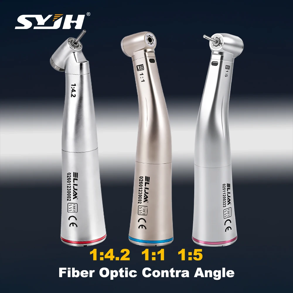 SYJH dentaire LED 1:4.2 vitesse augmentant contre-Angle pièce à main micromoteur électrique 45 ° Outils de dentiste de pièce à main chirurgicale