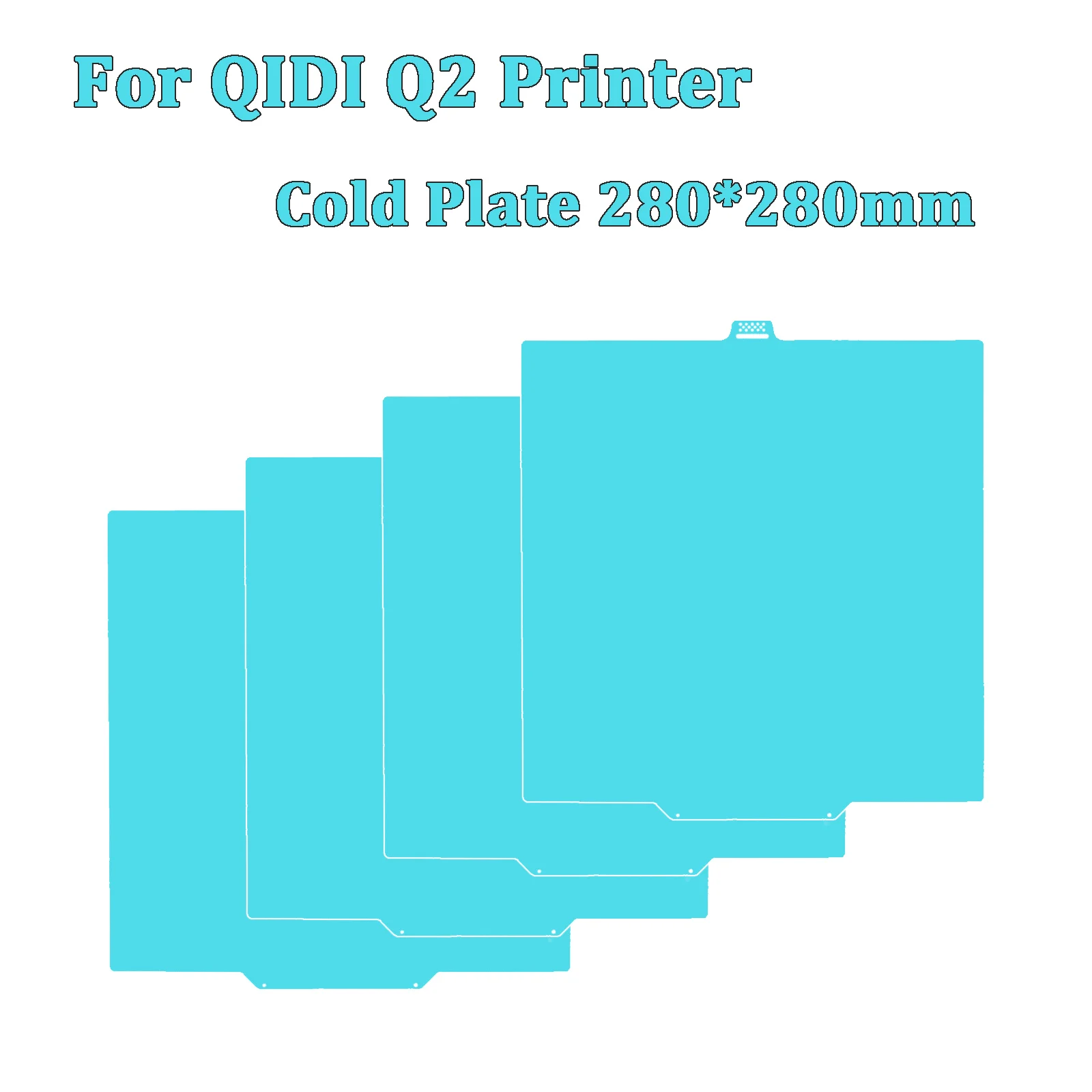 

Glacier Cold Build Plate 280*280mm For QIDI Q2 Q2 Combo Heat Bed High Viscosity Two Sided Printing 3D Printer Parts