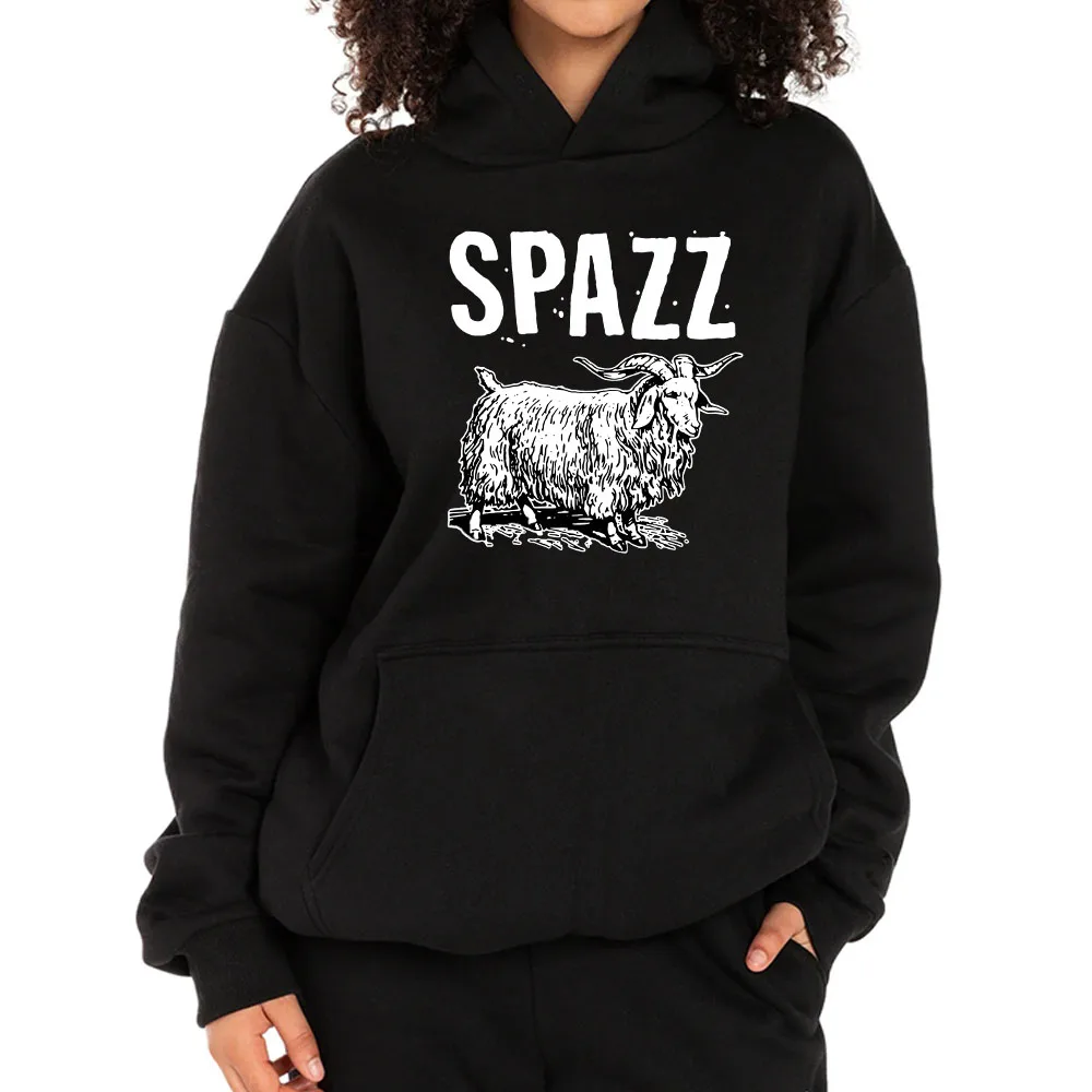 Hip Hop Rock Band SPAZZ Hoodies Winter Fleece Clothes for Women Sudaderas Para Mujer Graphic Pullovers Casual Unisex Sweatshirts