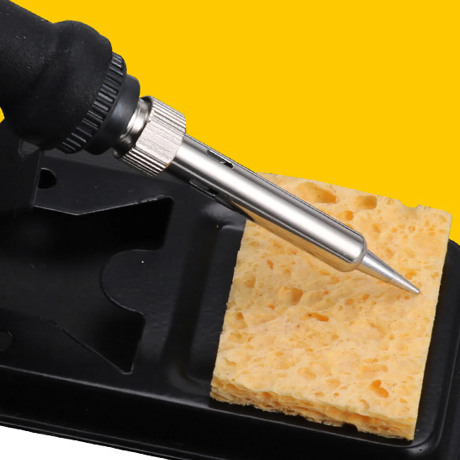 

30pcs Solder Tip Sponge Cleaning Sponges Square Yellow Scrubbers Durable Lightweight Anti Scald High Temperature Resistant