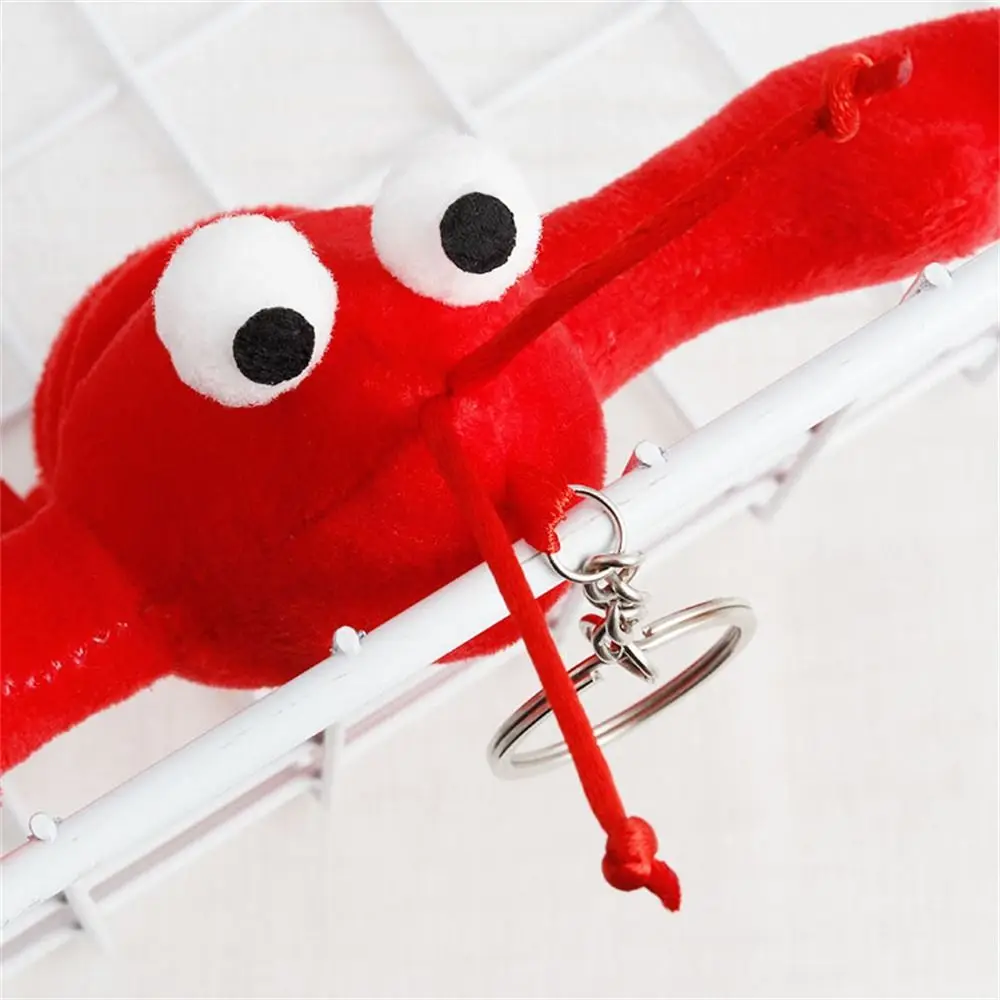 

Decoration Crayfish Red Lobster Car Key Accessories Stuffed Animal Stuffed Keychain Bag Pendant Plush Toy Keychains Keyring