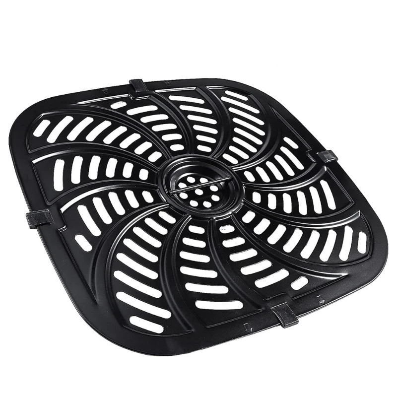 Removable Air Fryer Grill Pan Rack Non-Stick Crispy Plate Tray For Chefman 8QT