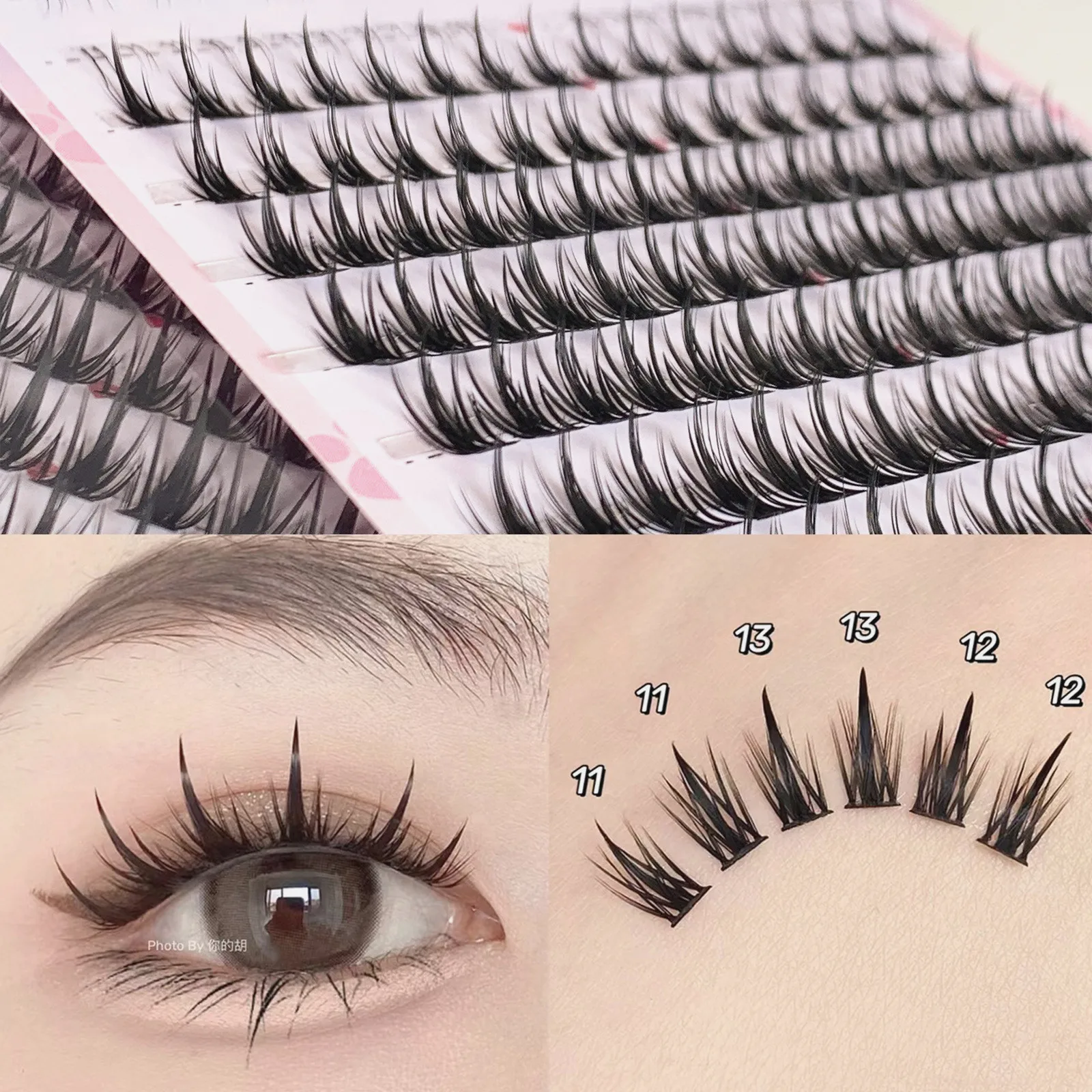 Hot Hand Made 3d Eyelash Extension Segmented Flase Lashes Clusters Dramatic Lash Bundles Soft Ribbon Eyelashes Makeup Lashes