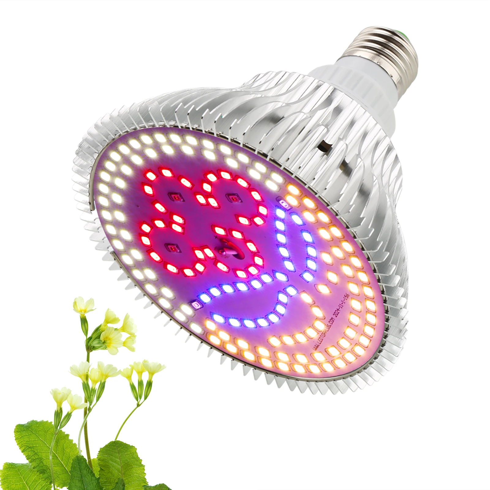 

2025 New 100W E27 E26 led grow light full spectrum phytolamp for seedling germinating growing and fruiting