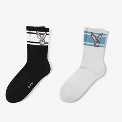 Golf socks with striped midsole, high-quality pure cotton socks for both men and women, fashionable and trendy socks