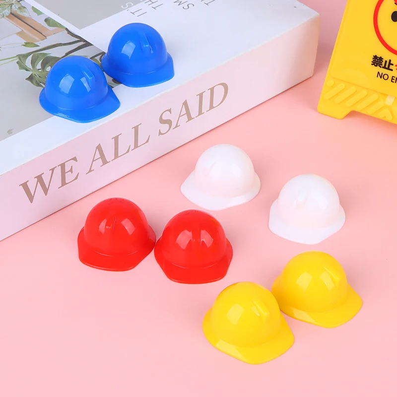 10Pcs Mini Doll Helmet 1:12 Dollhouse Miniature Safety Helmet Model Doll Decor Toy Doll House Accessories