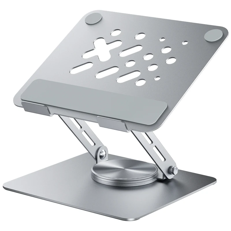 

Ergonomic Dual Rotary Shaft Fully Foldable Tablet PC Holder 360 Rotating Base Adjustable Laptop Riser Stand Laptop Stands